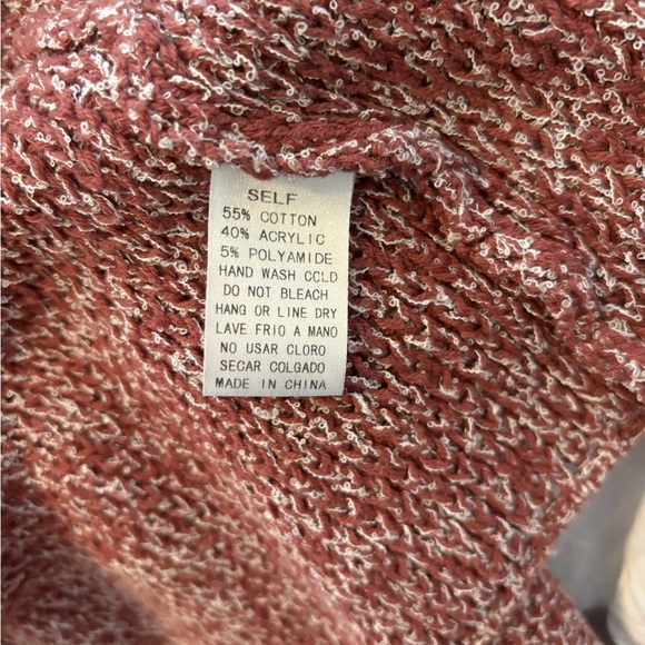 Kye Mi Rust & White Oversized Knit Cardigan - Picture 9 of 9